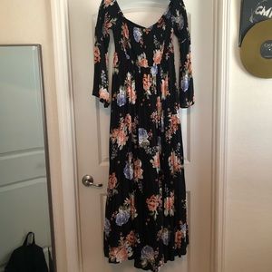 Floor length off the shoulder dress